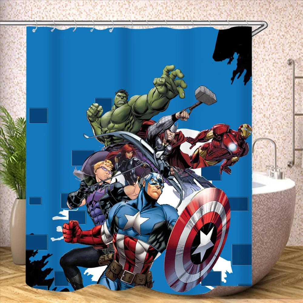 Роскошная занавеска для душа мстители забавные водонепроницаемые занавески