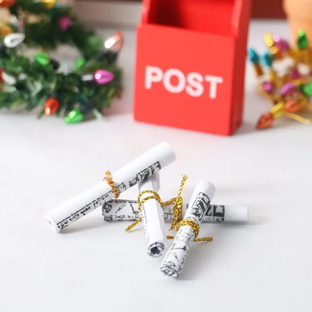 Декор кукольного дома ретро красный деревянный газетный почтовый ящик орнамент