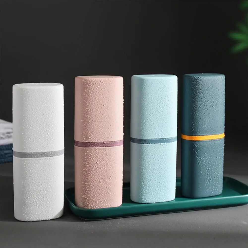 

Brush Holder Toothbrush Cup Travel Portable Case Toothpaste Holder Bathroom Tools Toiletries Storage Cup Bathroom Accessories