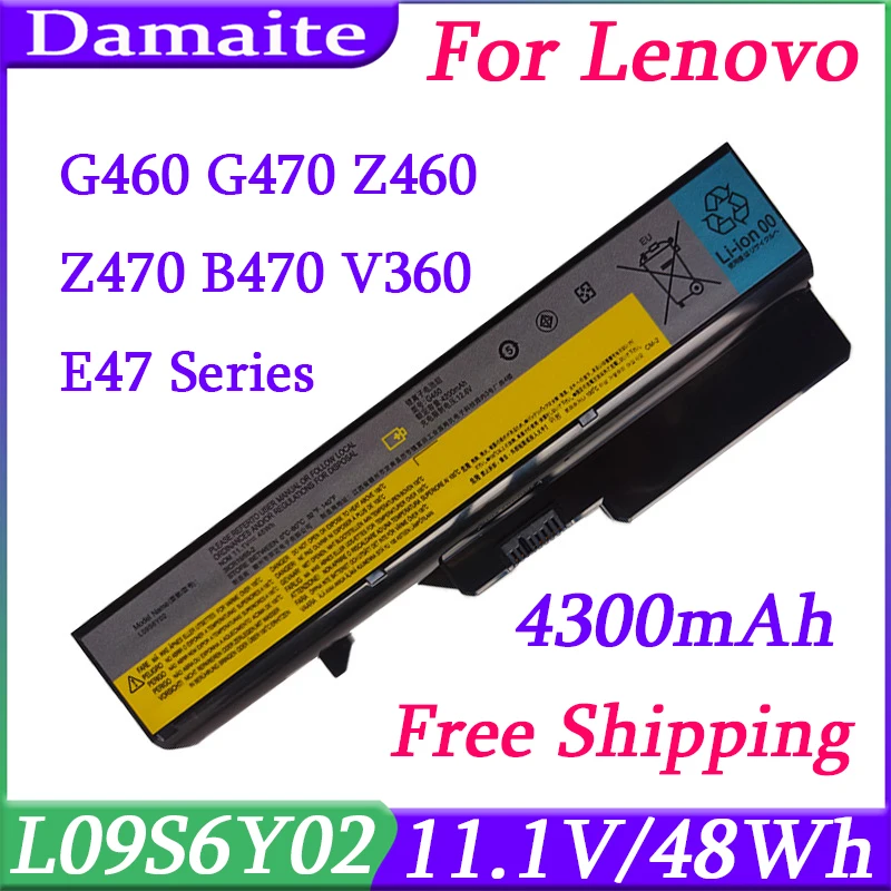 L09S6Y02 L09N6Y02 Аккумулятор для ноутбука Lenovo IdeaPad Z370 Z460 Z470 Z475 G460 K47 E47 B470 B575 G560 G565 Series 11 1 В