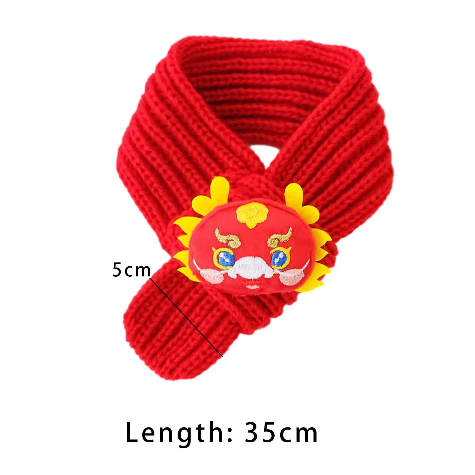 Трикотажный Шарф в виде кошки моющийся зимний китайский яркий шарф