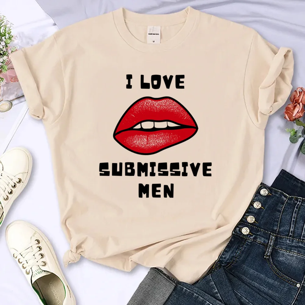 

i love submissive men t shirt women manga anime comic tshirt female funny Japanese clothing