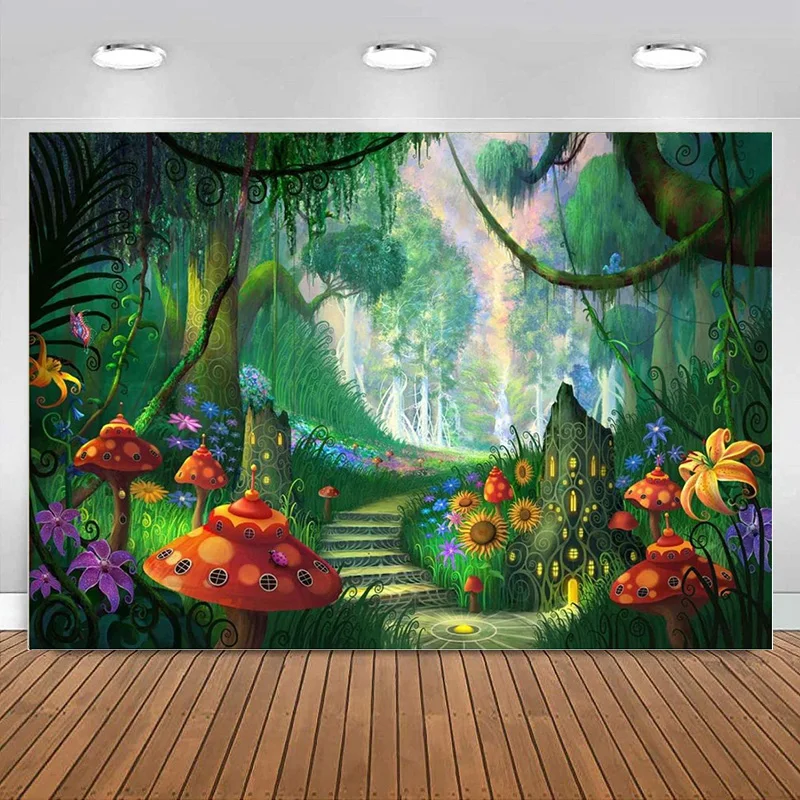 Фон для фотосъемки с изображением леса