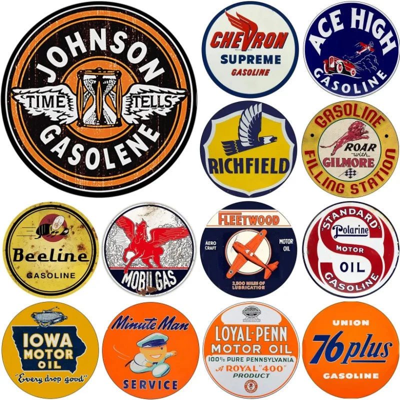 Алюминиевые металлические вывески для репродукции бензобации и моторного масла