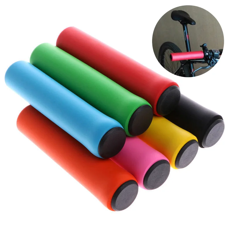

2pcs Soft Silicone Bicycle Handlebar Grips Outdoor MTB Road Bike Sponge Grips Cover Anti-slip Strong Support Grips Cycling Part