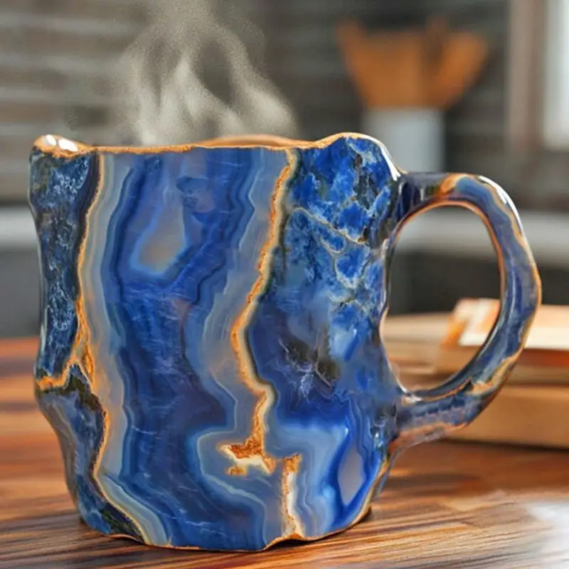 400 мл минеральная хрустальная кружка смоляные хрустальные кружки с ручками