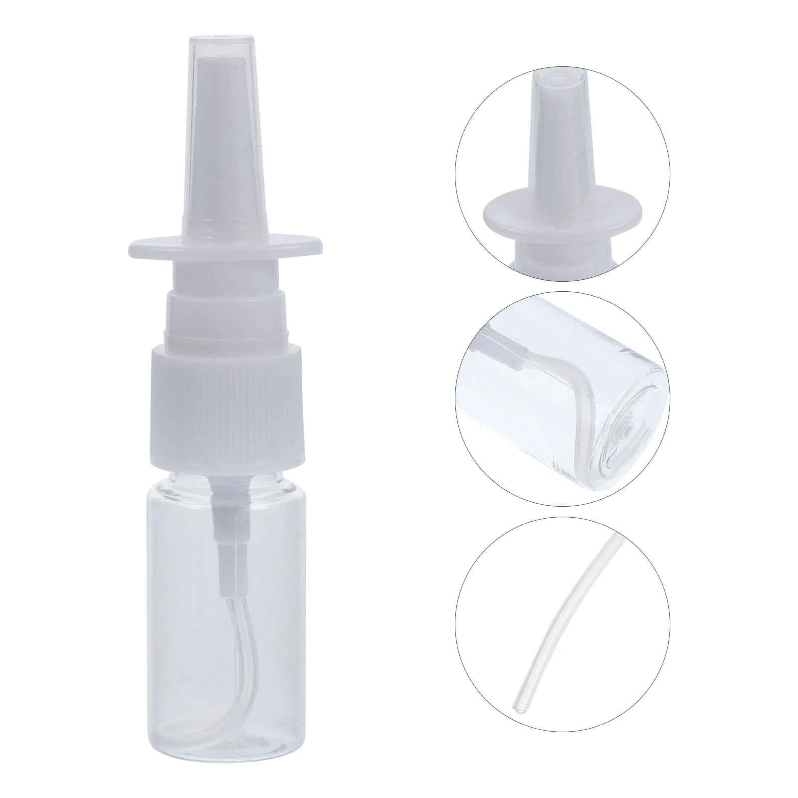 

5 10ml portable nasal sprayer bottle rhinitis refillable fine mist empty spray bottles ( 10ml transparent Nose powder dispenser