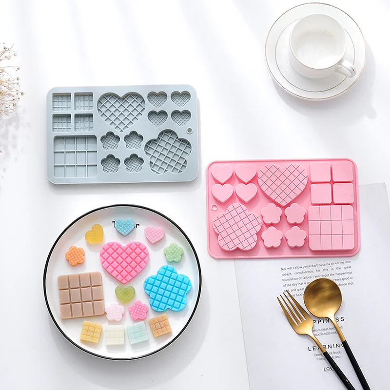 

Trendy lovely Love Flower Silicone Molds for DIY Ice Tray Food Supplement Biscuit&Candle&Fondant&Chocolate&Cake Mold Kitchen