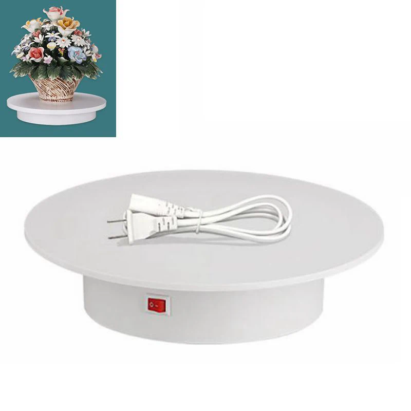 

Electric Rotating Stand 25cm Photography Rotating Turntable Display Stand for Jewelry Product Display 3D Scan Pan