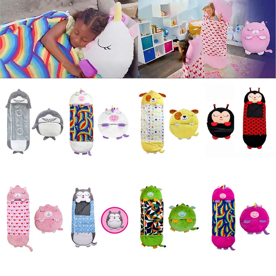

New Winter Kids Cartoon Sleepsacks Children's Sleeping Bag Plush Doll Pillow Boys Girls Baby Animal Sleep Sack For Birthday Gift