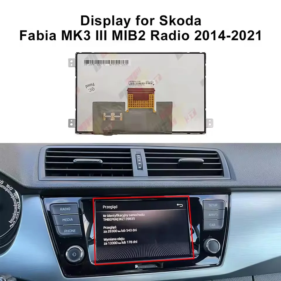 Фото Дисплей для VW Golf 7, Tiguan, Skoda Octavia 3, Rapid, Yeti, MIB2, LCD-экран для радио и мультимедиа на приборной панели №5