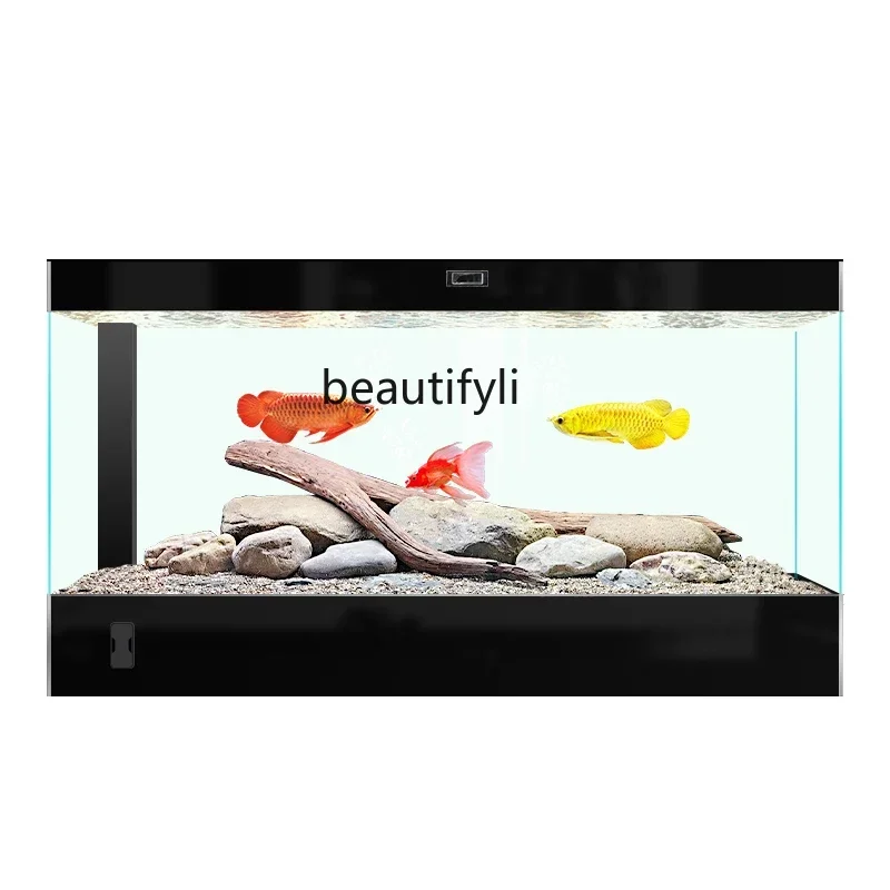 Новый аквариум для гостиной ультрабелый стеклянный большой безводный от пола до
