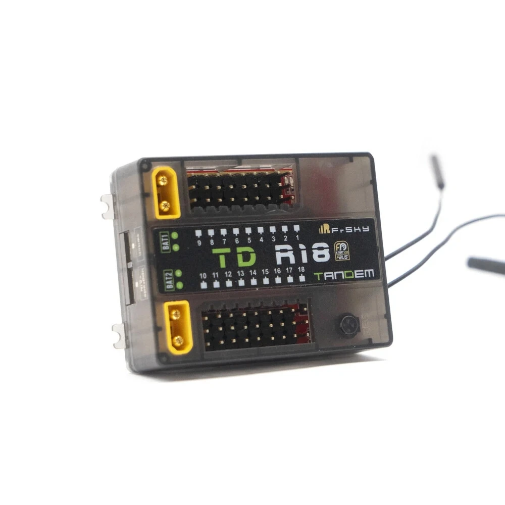 Приемник OTA FrSky TD R18 18CH 2,4G 900M, двухдиапазонный, с низкой задержкой и выключателем питания, датчик напряжения тока, большой диапазон Rx
