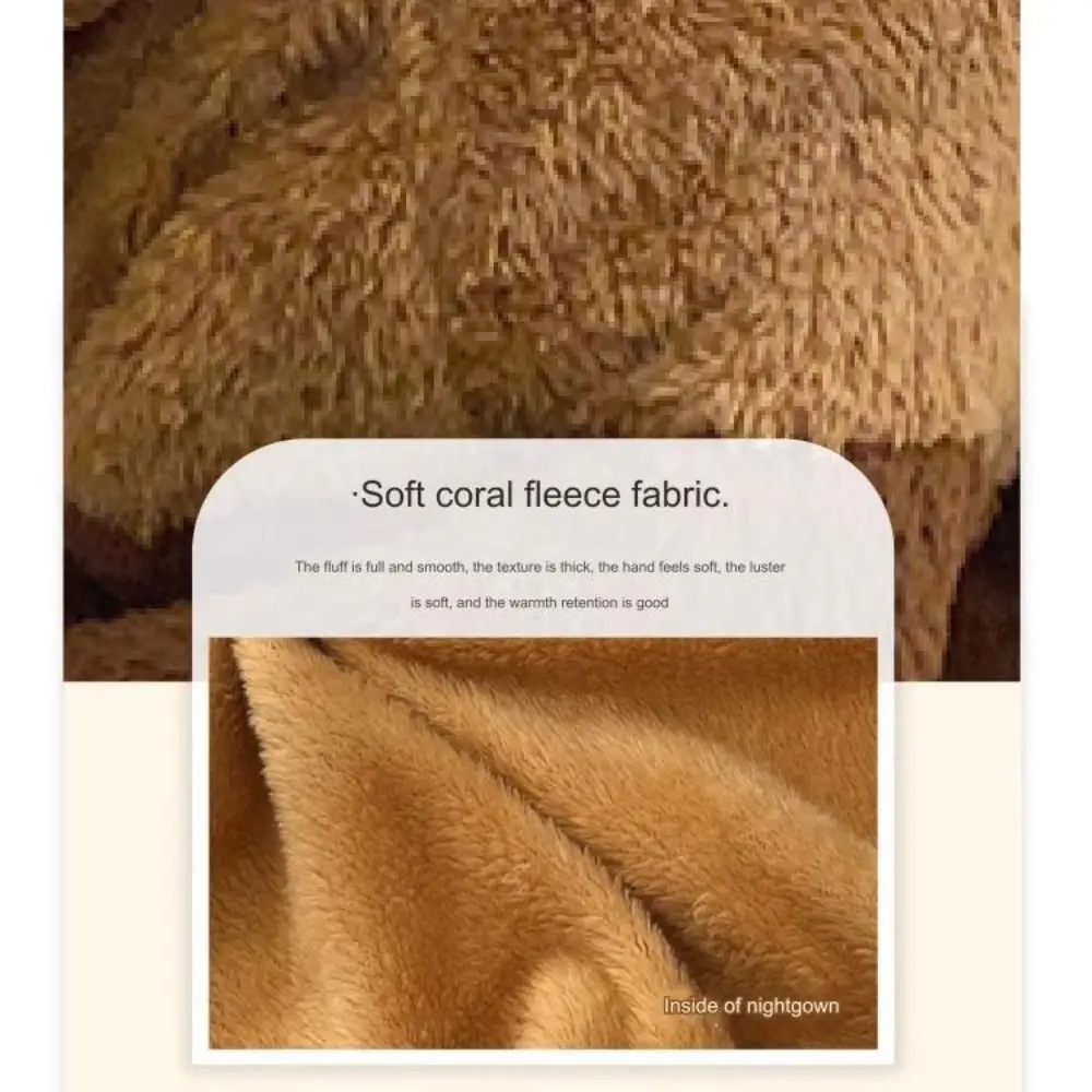 Милая Пижама капибара + штаны теплый зимний комплект ночной рубашки из