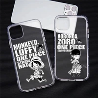 one piece luffy zoro law chopper phone case for iphone 13 12 11 pro max mini xs 8 7 plus x se 2020 xr transparent soft cover