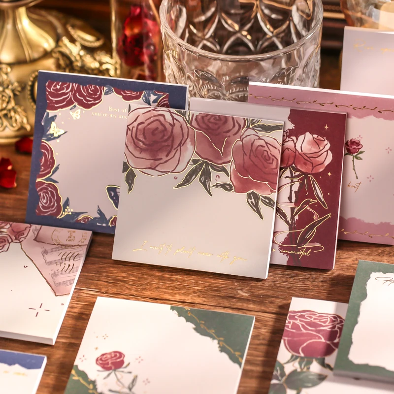 

4packs/LOT Revelation of Rose series retro message paper memo pad