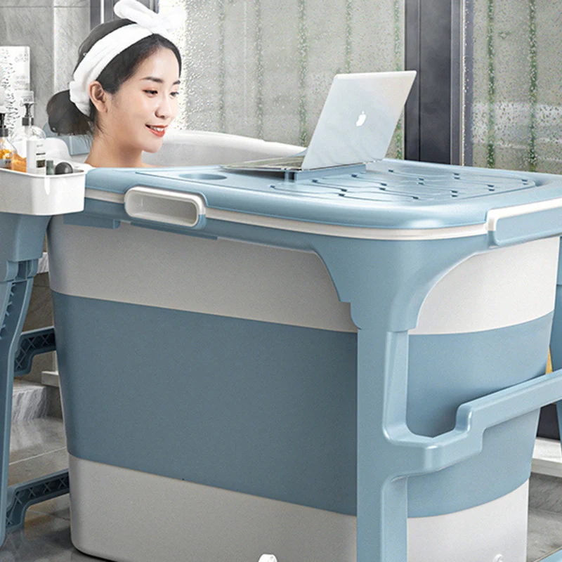 

Портативная ванна для взрослых, складная надувная ванна с выдвижной ножкой, плотная ванна для взрослых, Портативная Складная Ванна для душа...