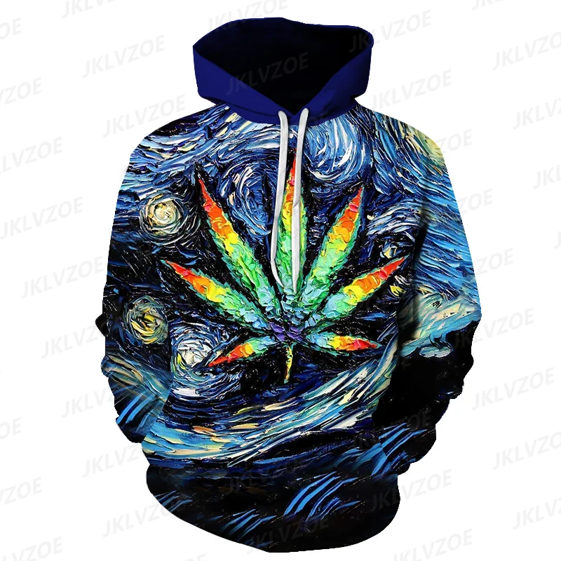 Толстовка мужская с капюшоном Модный Топ длинным рукавом и разноцветным принтом