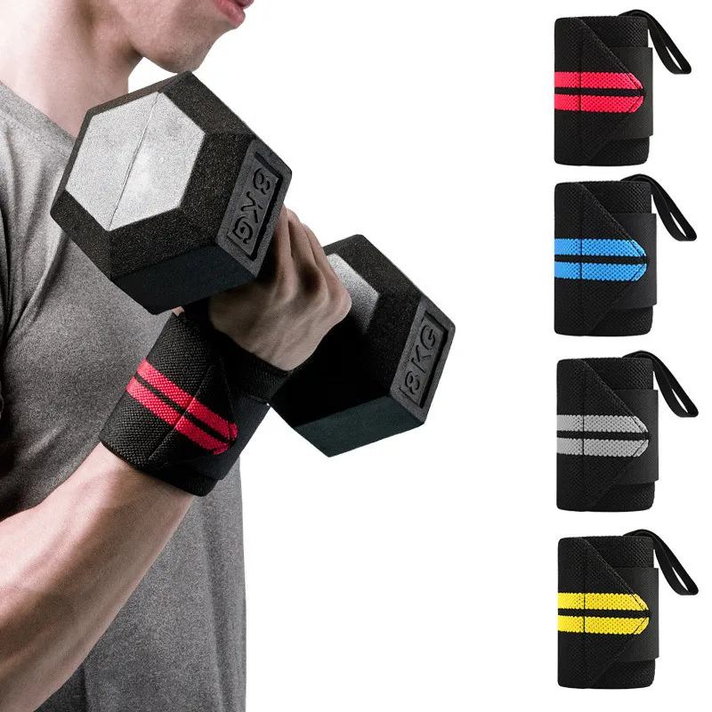 

Weight Lifting Wristband Elastic Breathable Wrist Wraps Bandage Gym Fitness Weightlifting Powerlifting Wrist Brace Support Strap