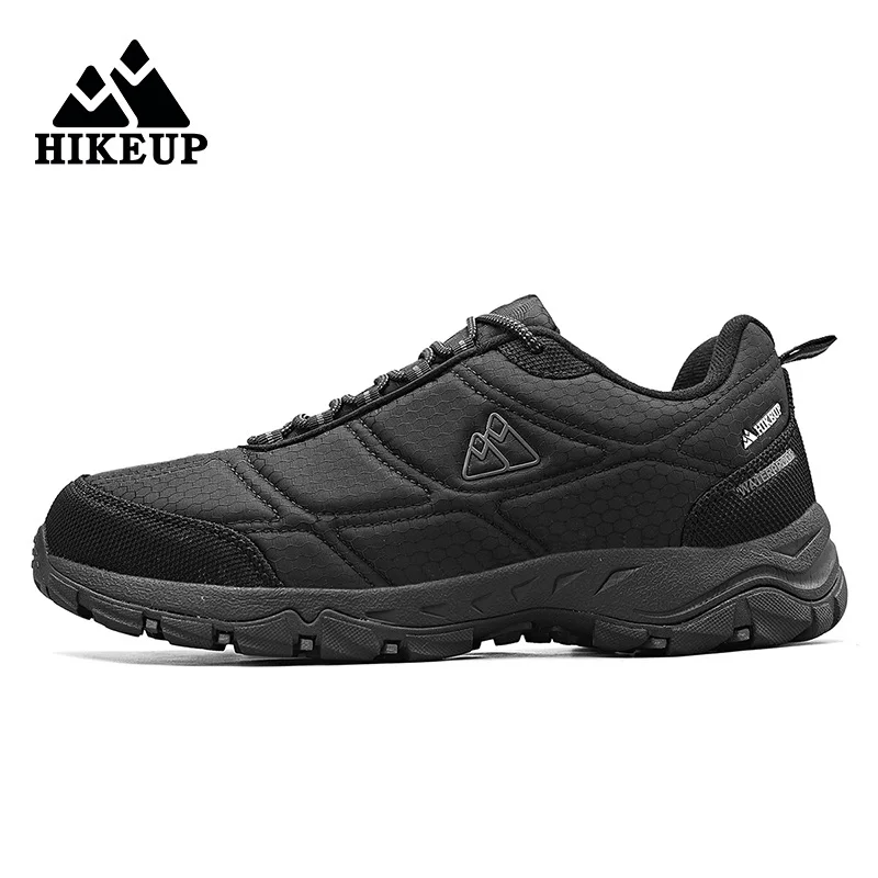 HIKEUP Men Hiking Shoes Durable Walking Sports Shoes Outdoor Trekking Sneakers for Men Fishing Camping Jogging Mesh Cloth Fabric