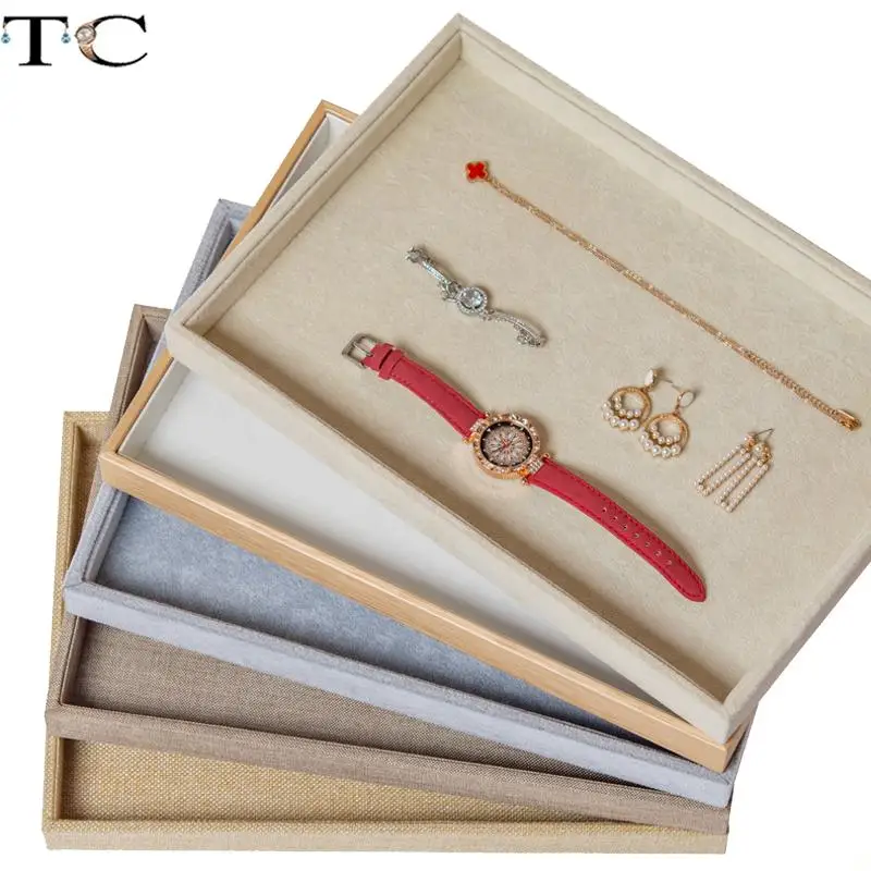 

Плоский лоток для демонстрации ювелирных изделий, лоток для хранения часов, ожерелий, магазинов ювелирных изделий