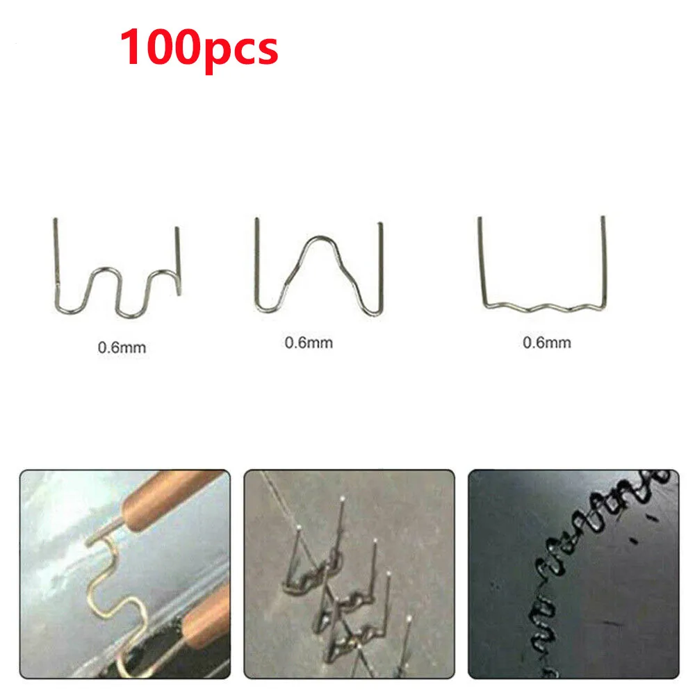 

100pcs Hot Stapler Staples For Plastic Welder Automotive Plastic Repair Machine Welding Wire Car Bumper Repair Welding Machine