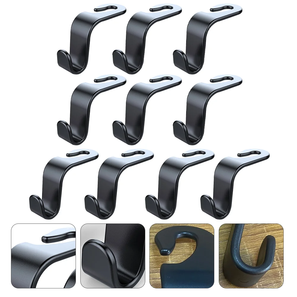 

10pcs Stable Car Backseat Hooks Wearproof Car Hanger Accessories