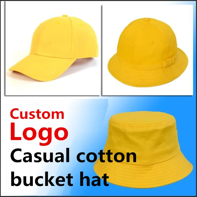 Custom logo bucket hat for baby girls Summer Sun child Fisherman cap boy class team office promotional AD Bucket |