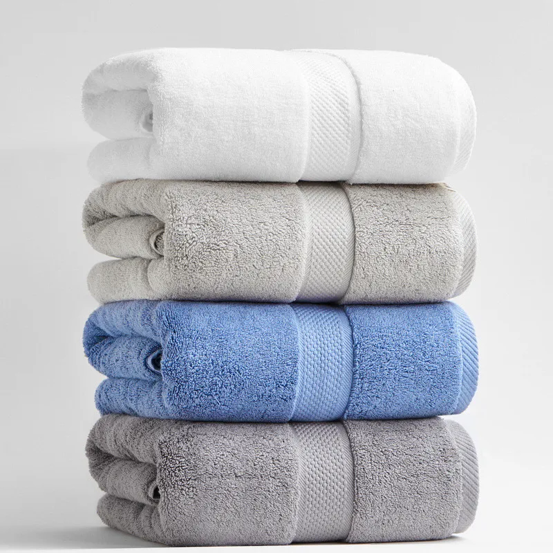 

80x160cm 800g Plus Large 100% Cotton Gym Pool Bath Towel Thicken Solid Color Bathroom Shower Adult Towels