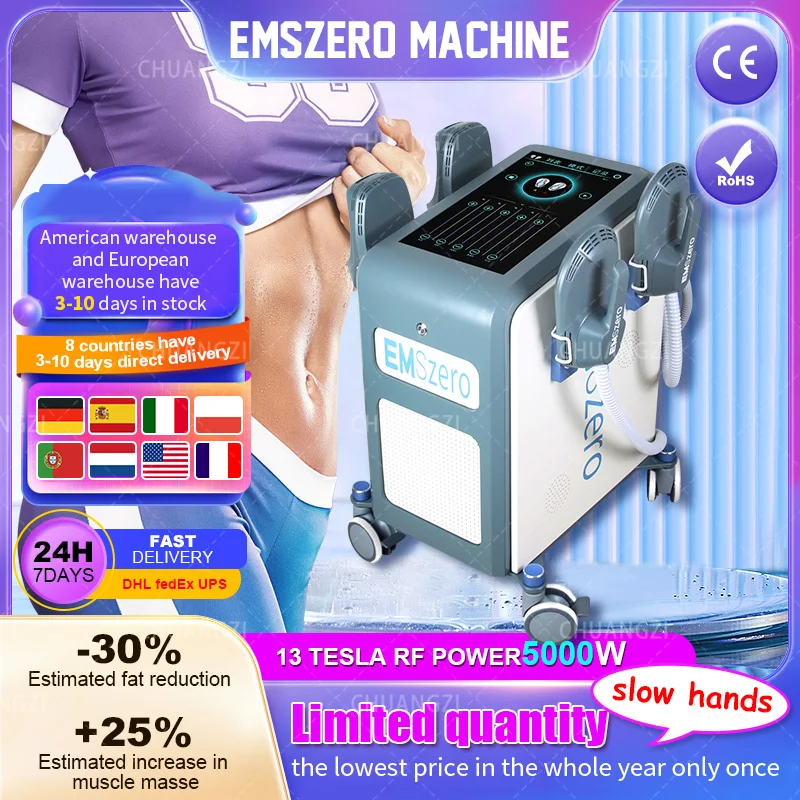 

DLS-EMSLIM NEO Machine 13 Tesla Emszero With 4 Handles Build Muscle Pelvice Gain Muscle And lose Fatfor Salon