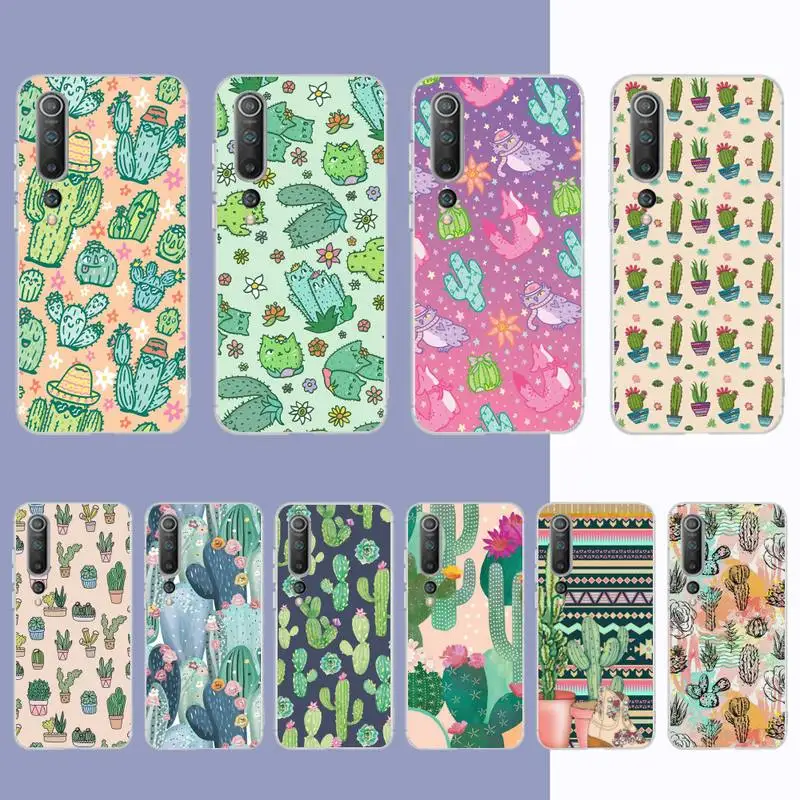 

Cactus Flower Plant Phone Case for Samsung S21 A10 for Redmi Note 7 9 for Huawei P30Pro Honor 8X 10i cover