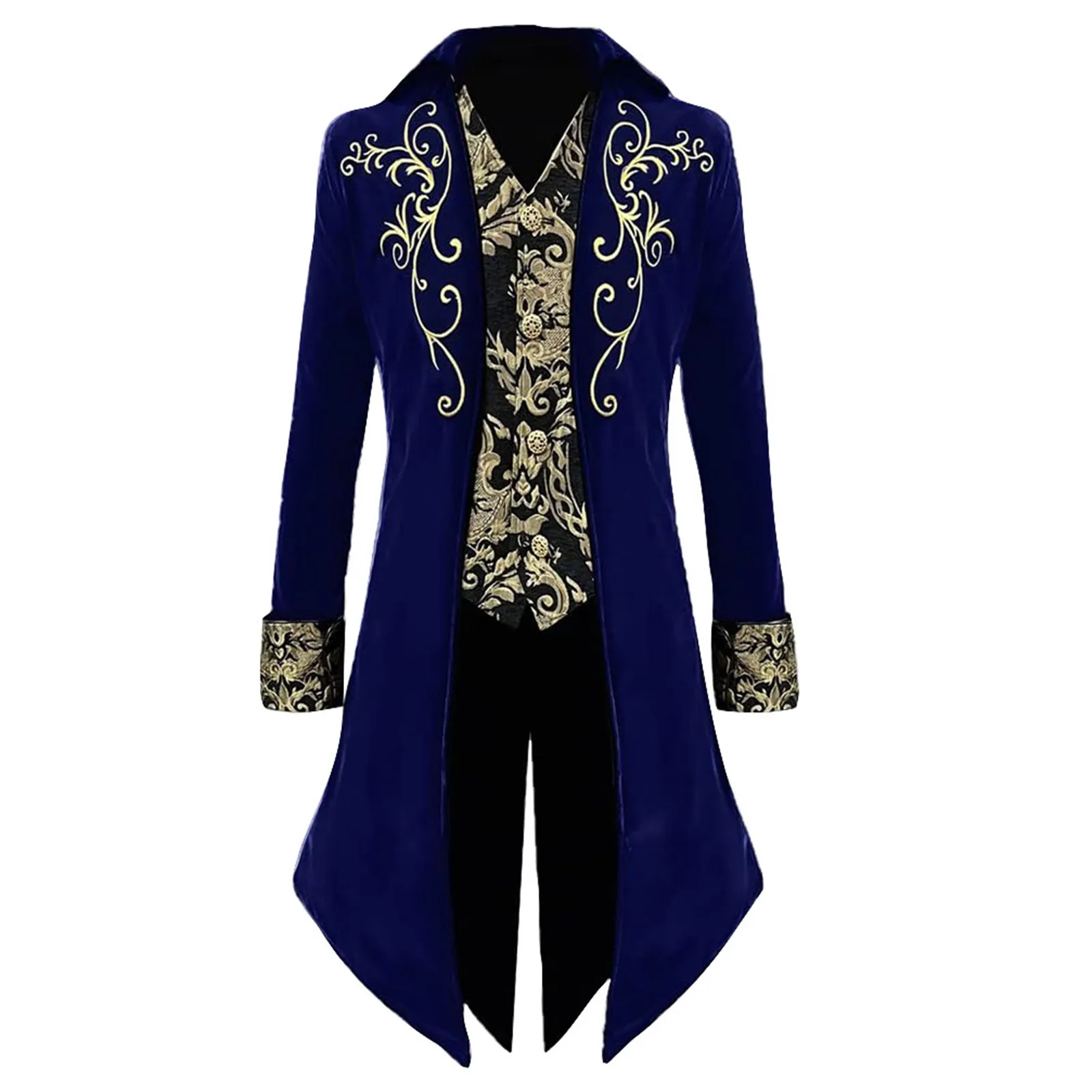 Пальто мужское средневековое в стиле стимпанк готический плащ с вышивкой