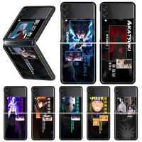 naruto anime phone case for samsung galaxy z flip 3 5g black hard cover zflip3 luxury coque fundas shockproof bumper