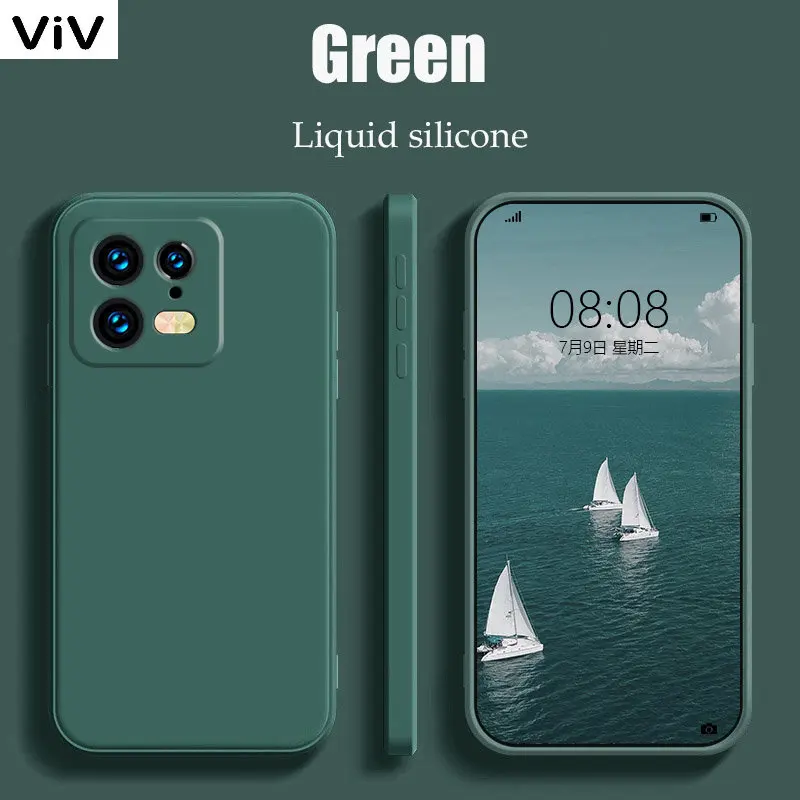 

Square Liquid Silicone Full Protection Case For Xiaomi Mi 13 12 12S 11 10 Pro Lite 10 11 12S Ultra Soft Shockproof Thin Cover