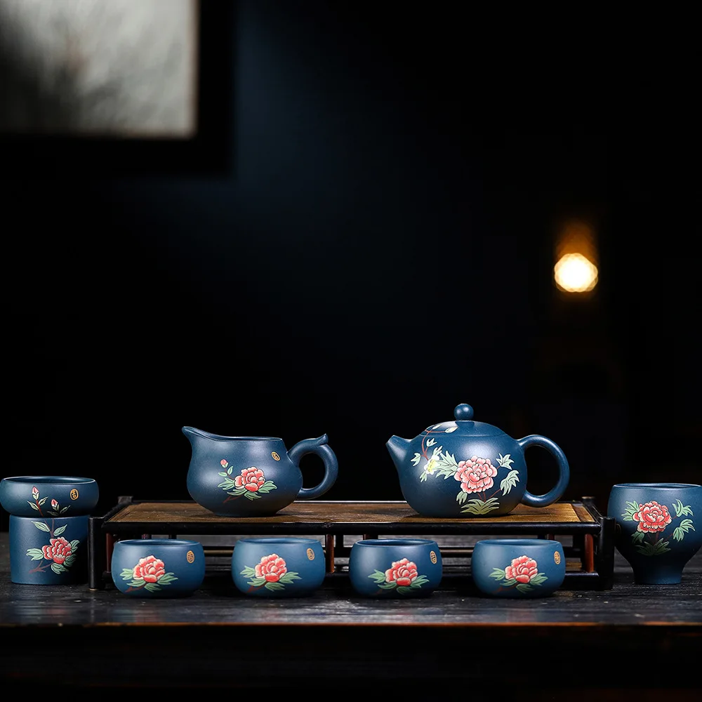 Чайный сервиз кунг-фу из фиолетовой глины чайная комната домашний чайник новый