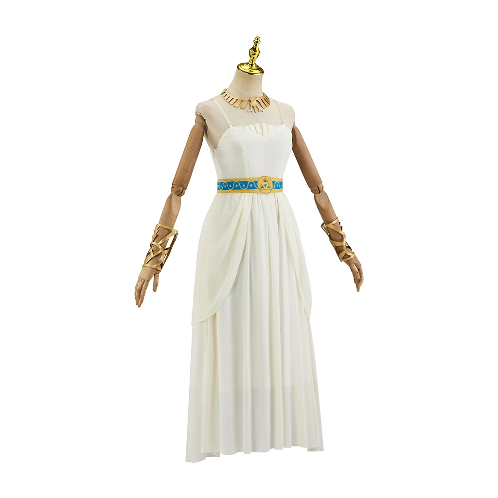 Костюм принцессы из игры Зельда костюм для косплея белое платье с ожерельем и