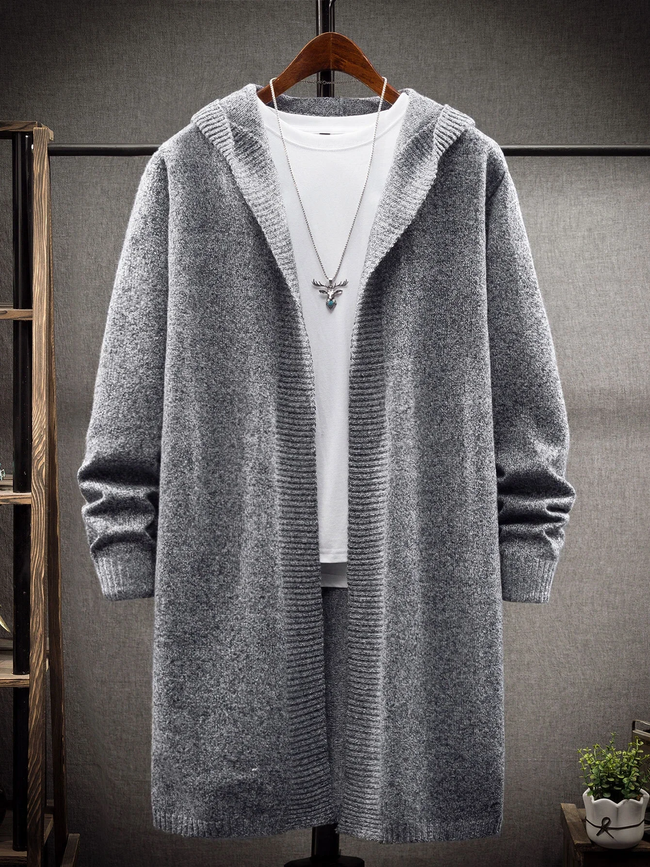 

New in Open Front Hooded Cardigan Without Tee trapstar y2k hoodies jacket sweater jeans cheap items with free shipping