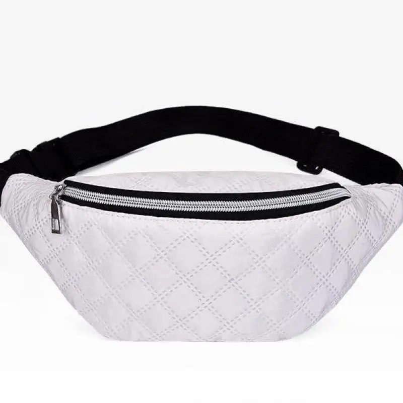 

Women's Fanny Pack Plaid leather Waist Bag Shoulder Crossbody Chest Bags Luxury Designer Handbags Female Belt Bag Messenger Bag