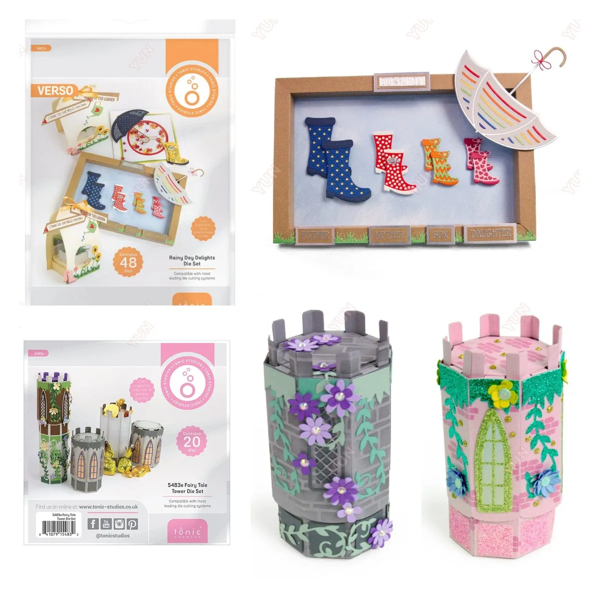 Сказочная башня для скрапбукинга фотошаблон Сделай Сам поздравительная