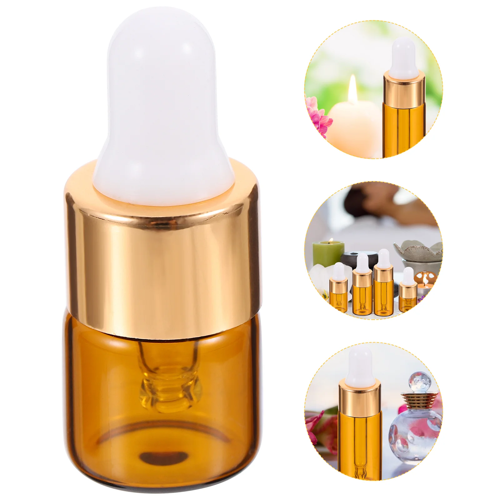 

Bottle Dropper Oil Essential Bottles Empty Mini Travel Containers Sample Storage Vial Dispenser Amber Case Clear Roller