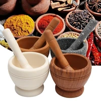 resin mortar pestle set garlic herb spice mixing grinding crusher bowl restaurant kitchen tools salt and pepper grinder