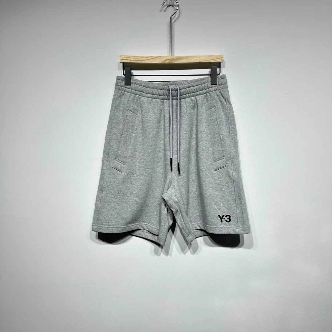 

Yohji Y3 Short Pants Yamamoto Fashoin Brand 23SS New Summer Style Sportswear High Street Loose Straight Grey Male Shorts