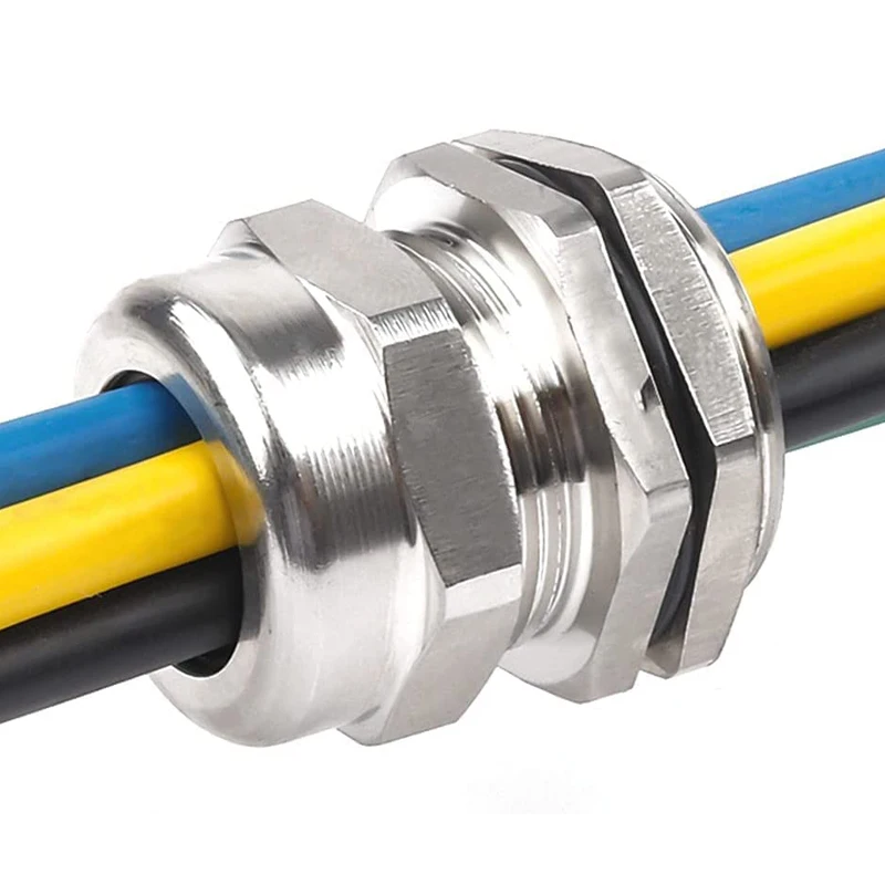 

10PCS Cable Gland PG7 Metal Waterproof Cable Glands Joints Adjustable Connector for 3-6.5mm Dia Cable