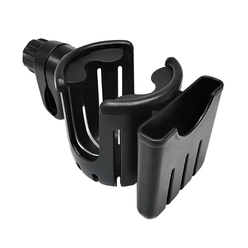 

2 in 1 Stroller Cup Holder with Phone Holder Organizer Universal Rack 360 Rotatable Milk Bottle Holder for Cart