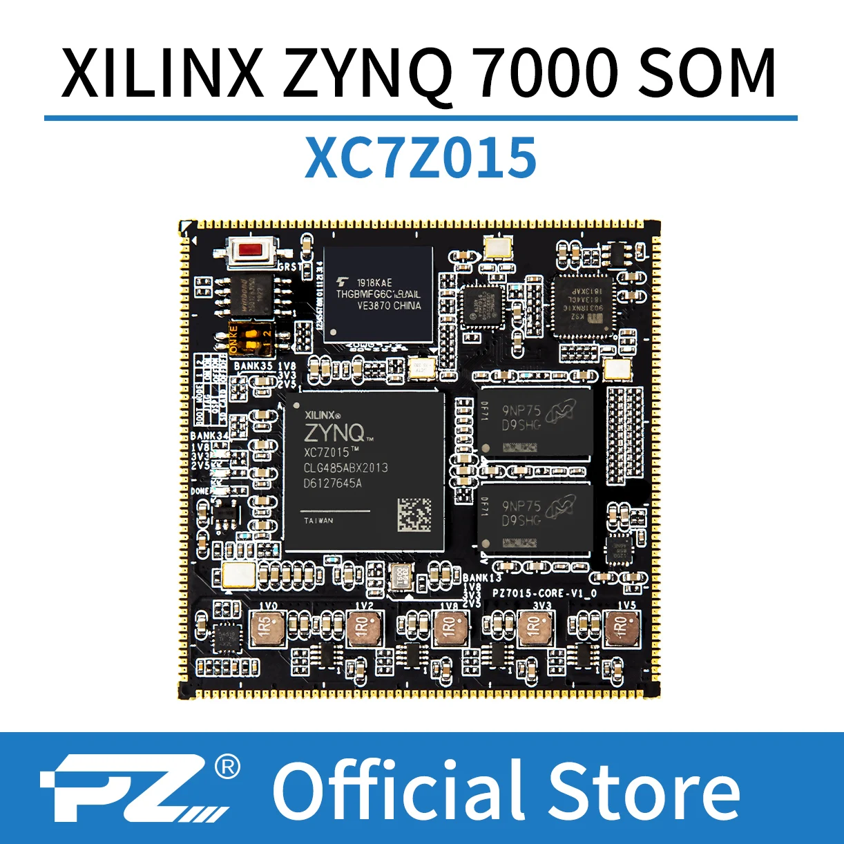 PUZHI SoM 7015: Xilinx SoC ZYNQ 7000 XC7Z015 FPGA Core Board Industrial Grade  System on Module Stamp Hole