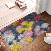 claude monet french impressionist painter bathroom non slip carpet chrysanthemus bedroom mat welcome doormat home decoration rug