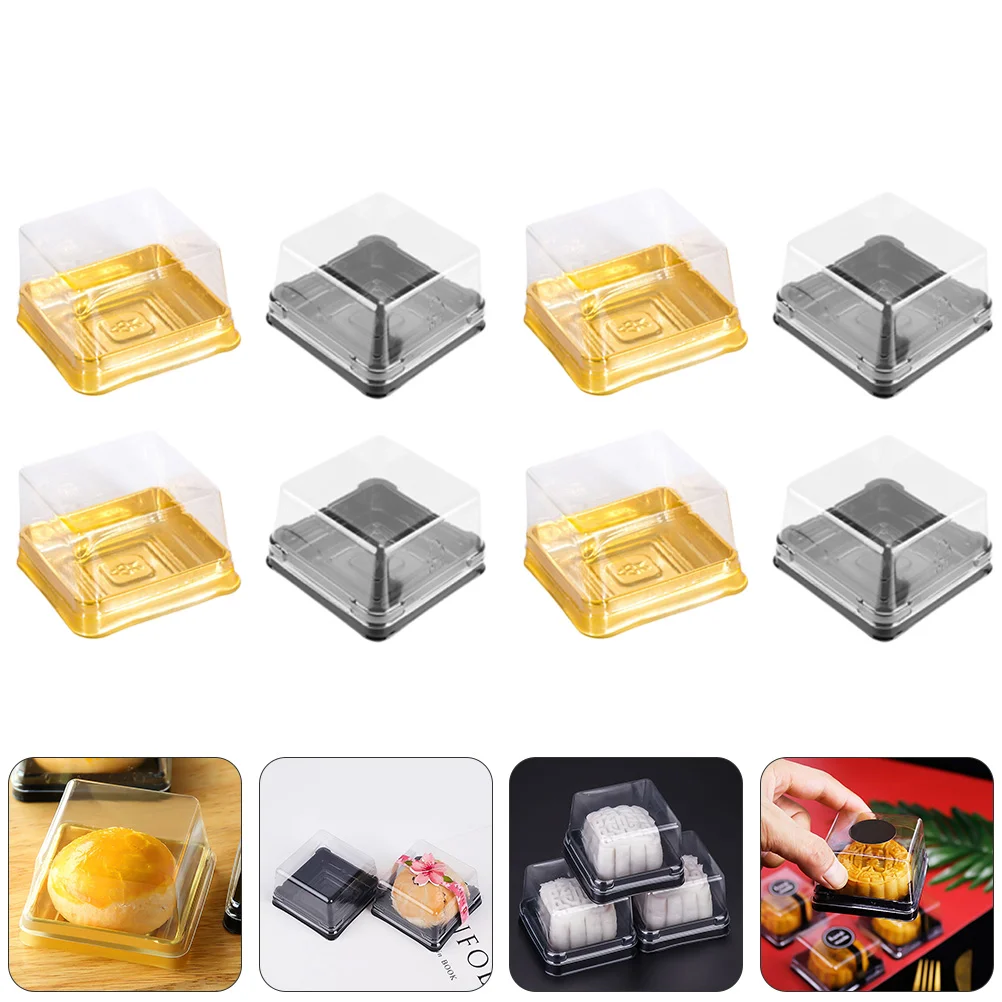 

100 Cupcake Container With Lid Donuts Boxes Individual Cupcake Containers Moon Cake Box Packaging Single Cupcake Holder