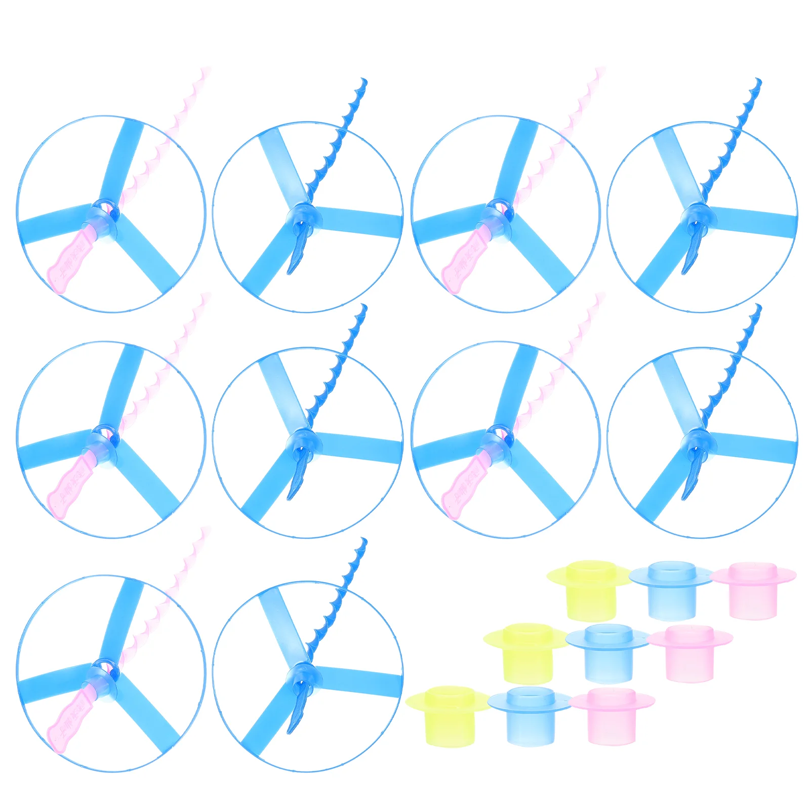 

10 Pcs Bamboo Dragonfly Outdoor Toy Kids Children Toys Flying Disc Flywheel Fun