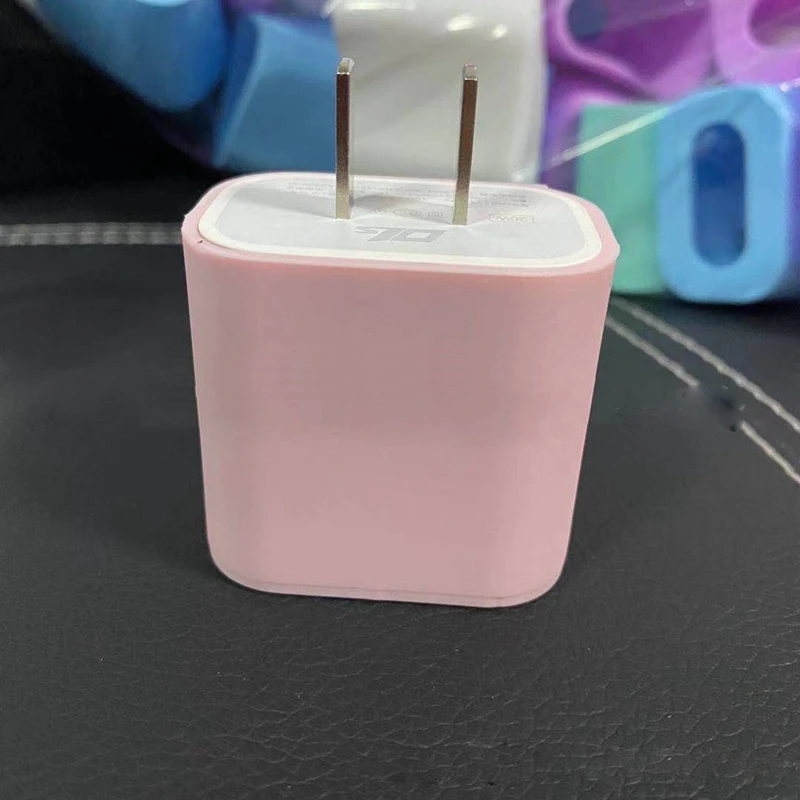 Однотонный прозрачный мягкий защитный чехол из ТПУ для зарядного устройства iPhone