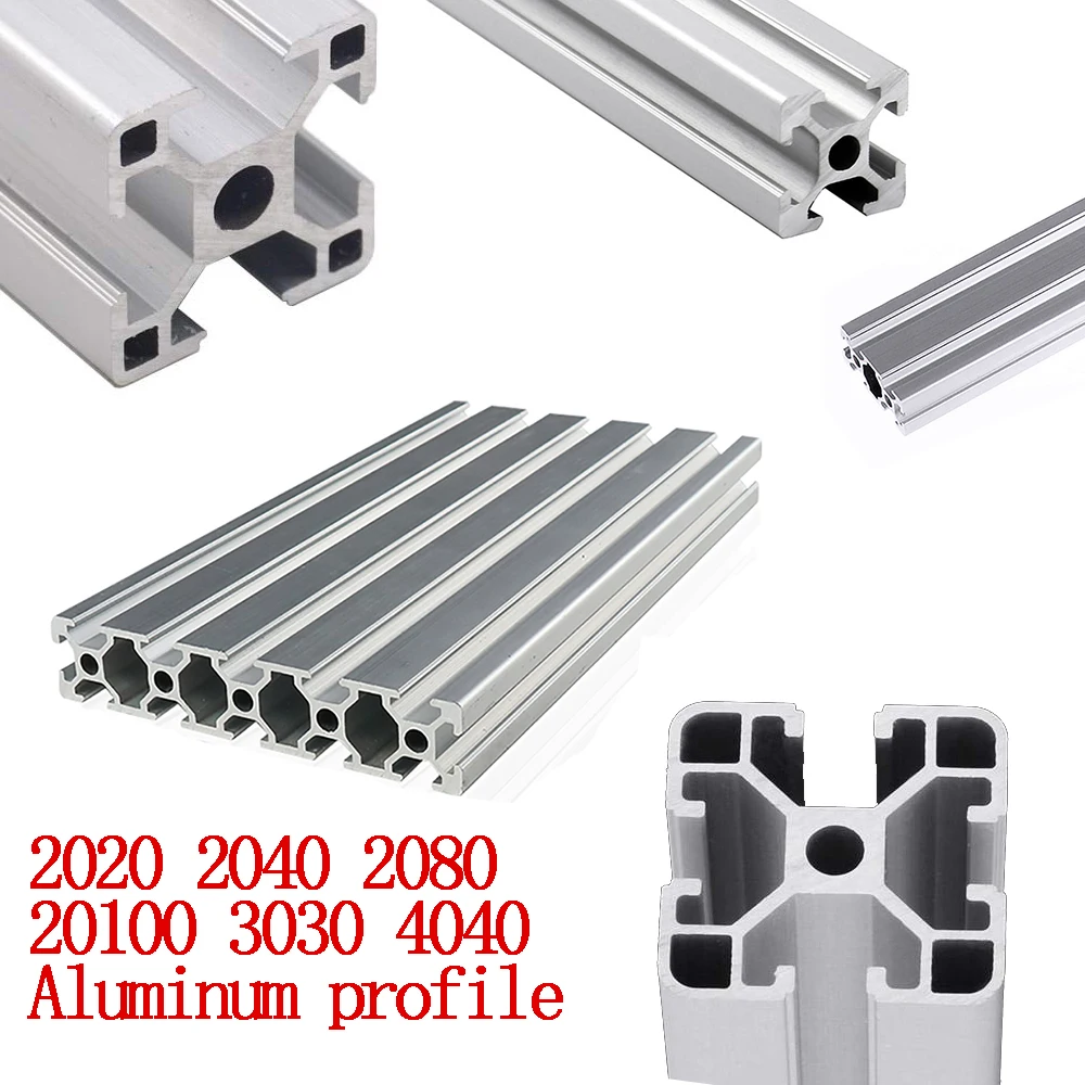 

2020 2040 3030 20100 2080 4040 Aluminum Profile 100-800mm V/T Slot 6/8mm Linear Guide EU Standard Extrusion CNC 3D Printer Parts